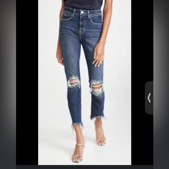 L'AGENCE women’s High Line High Rise Skinny Destroy Jeans 26 distressed jeans - Picture 1 of 9